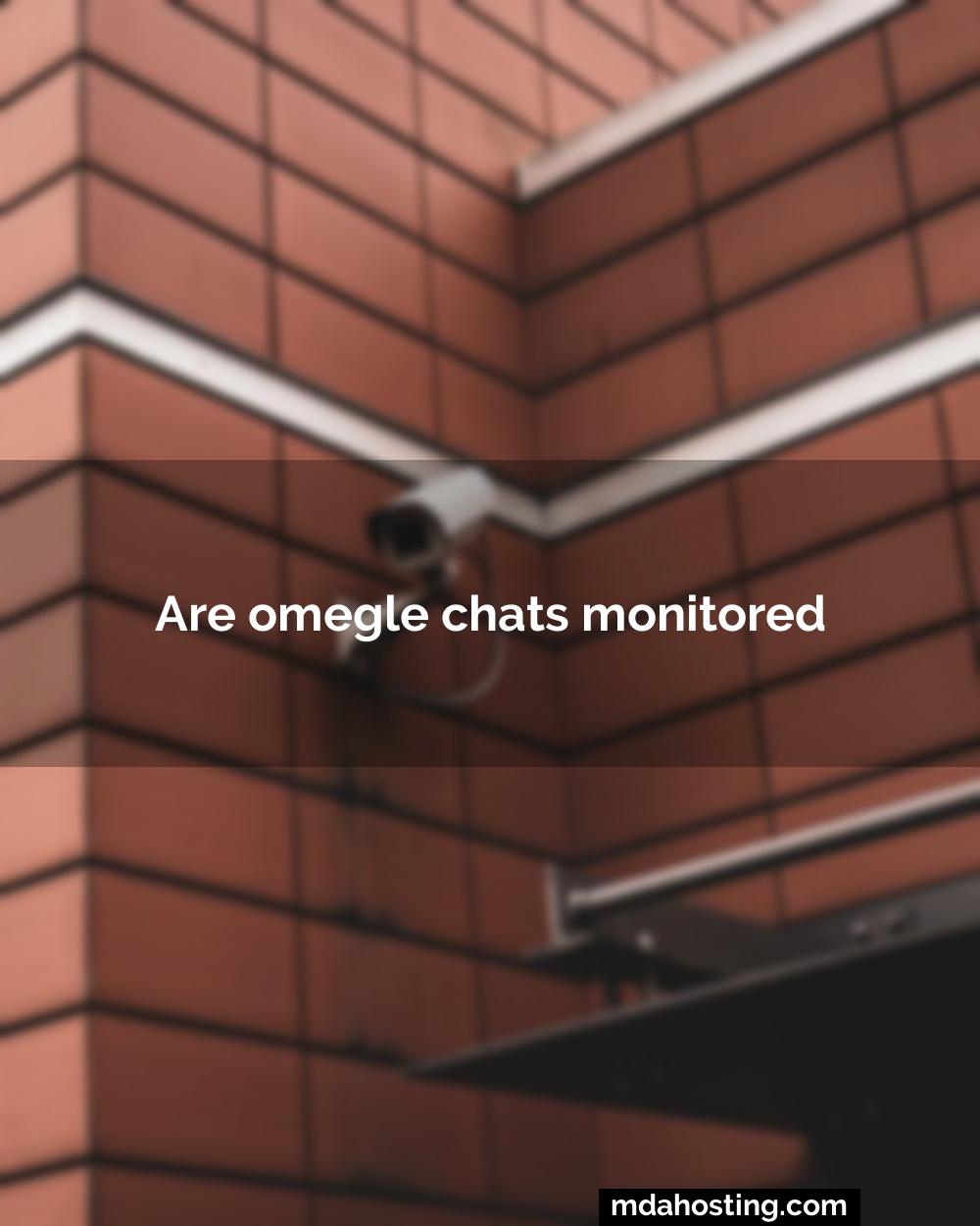 Are omegle chats monitored
